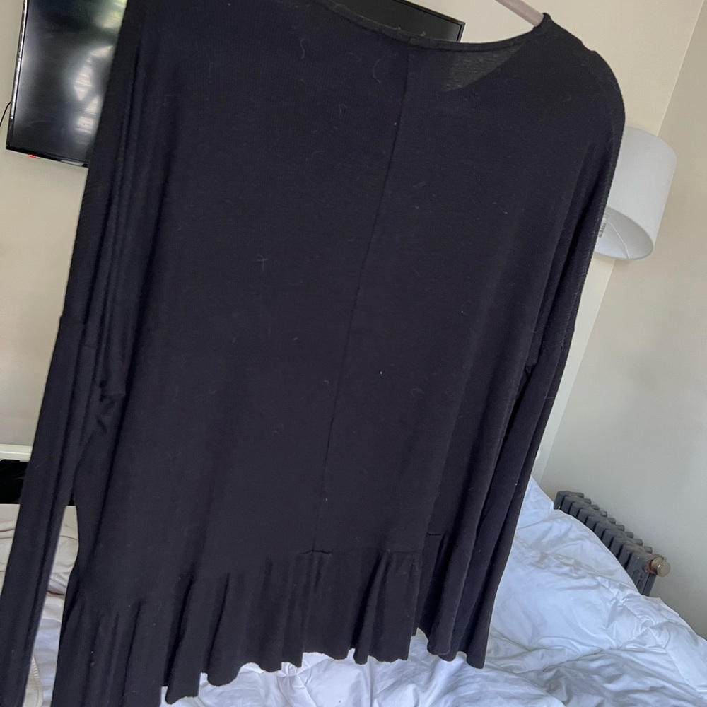 Black long sleeve top